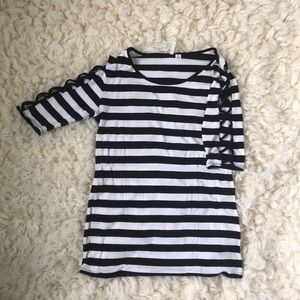 Half-sleeve striped Blouse